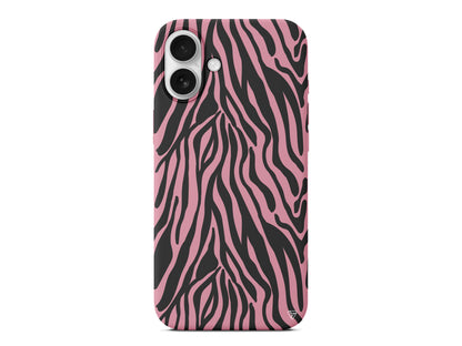 Siyah Zebra Desenleri Lansman Model İçi Kadife Silikon Telefon Kılıfı – Plus Serisine Özel