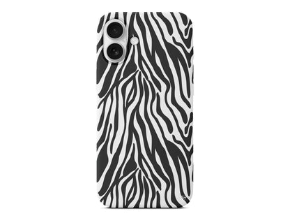 Siyah Zebra Desenleri Lansman Model İçi Kadife Silikon Telefon Kılıfı – Plus Serisine Özel