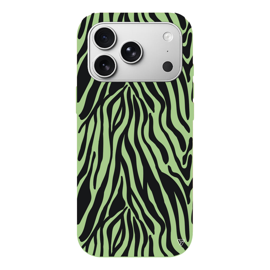 Siyah Zebra Desenleri Lansman Model İçi Kadife Silikon Telefon Kılıfı