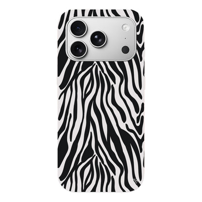 Siyah Zebra Desenleri Lansman Model İçi Kadife Silikon Telefon Kılıfı