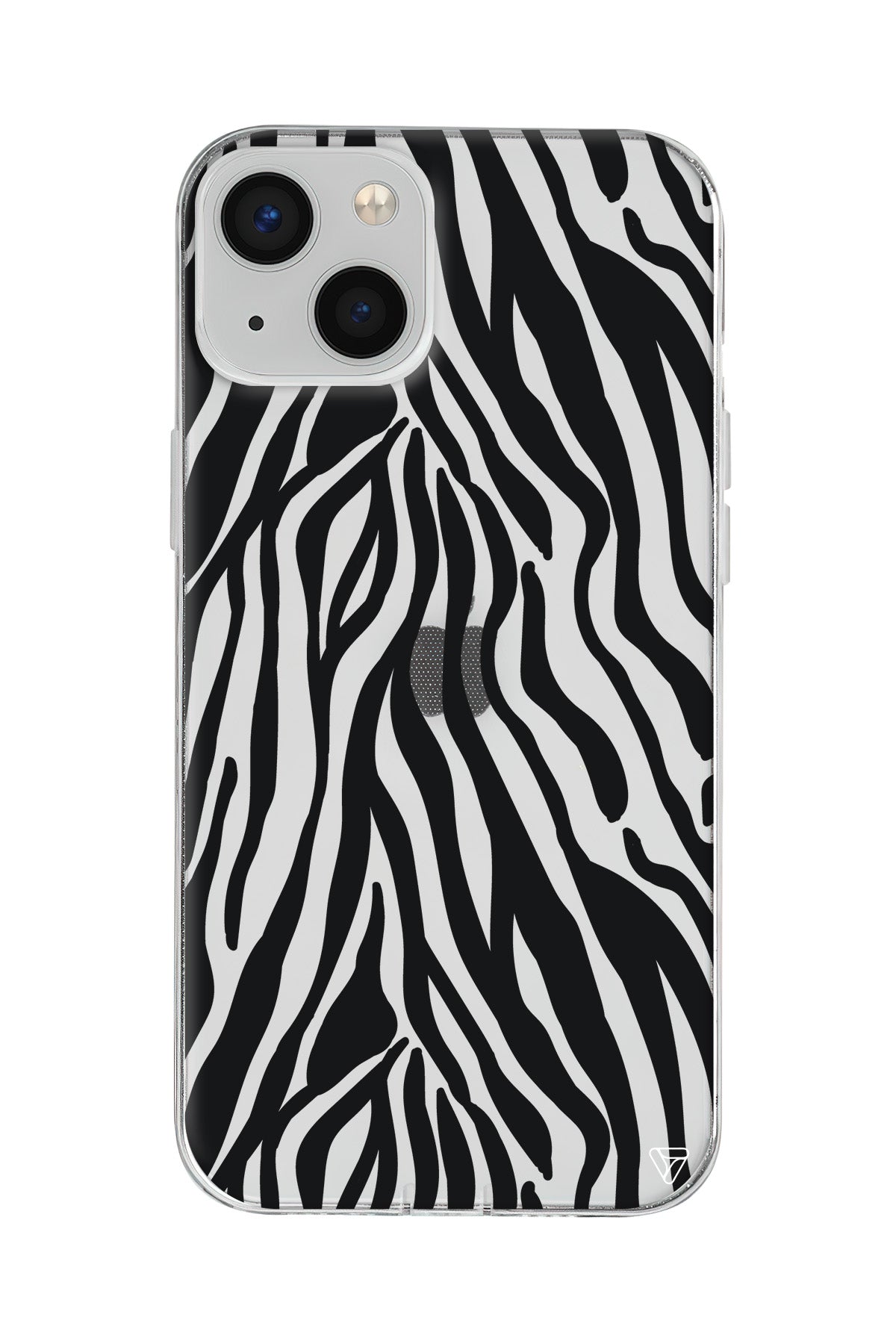 Siyah Zebra Desenleri Lansman Model İçi Kadife Silikon Telefon Kılıfı