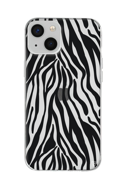 Siyah Zebra Desenleri Lansman Model İçi Kadife Silikon Telefon Kılıfı – Plus Serisine Özel