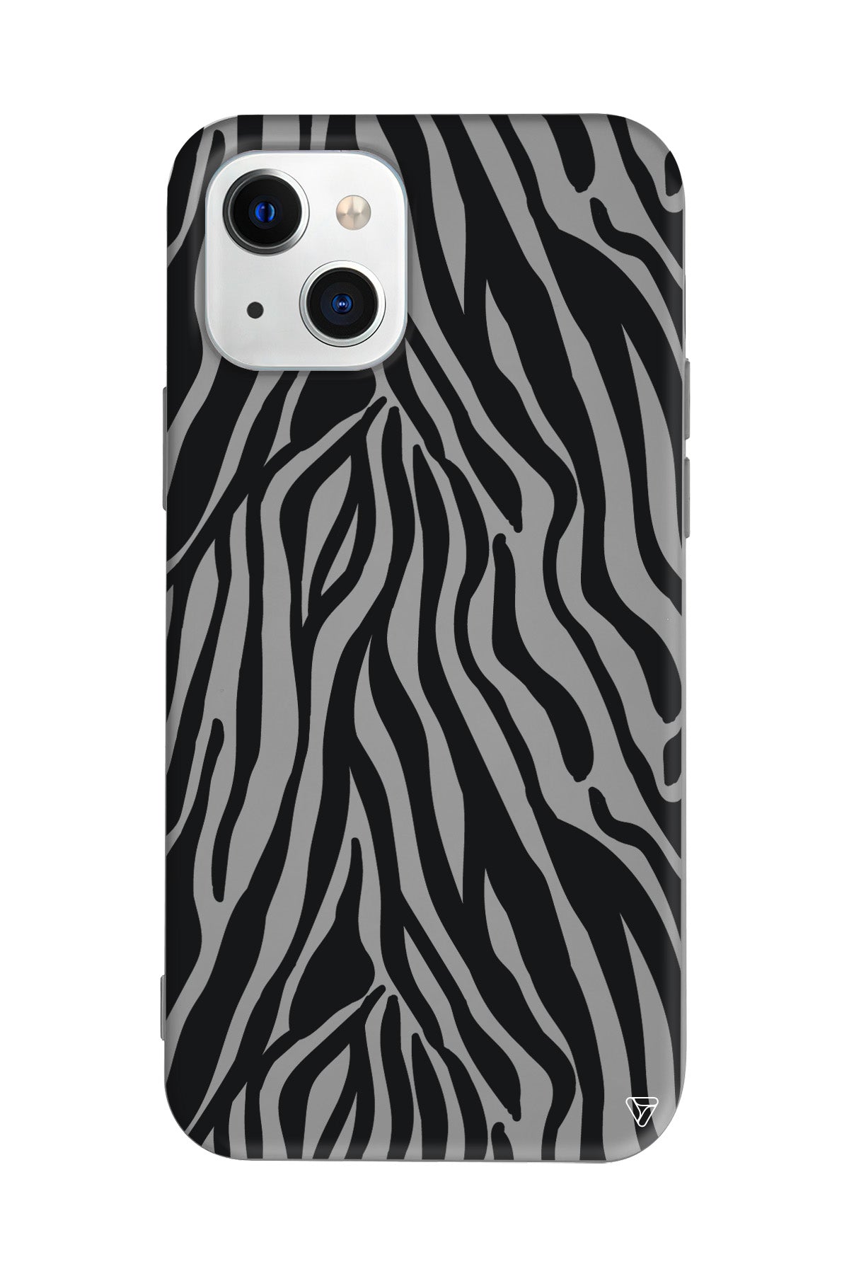 Siyah Zebra Desenleri Lansman Model İçi Kadife Silikon Telefon Kılıfı