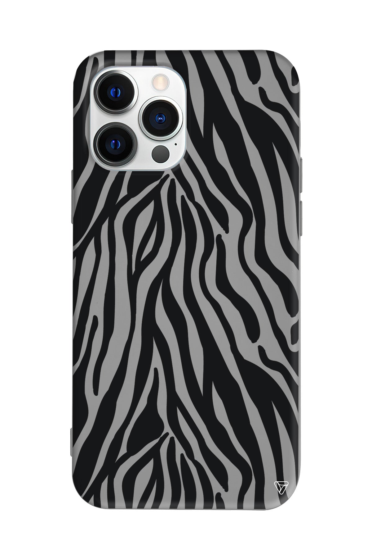 Siyah Zebra Desenleri Lansman Model İçi Kadife Silikon Telefon Kılıfı