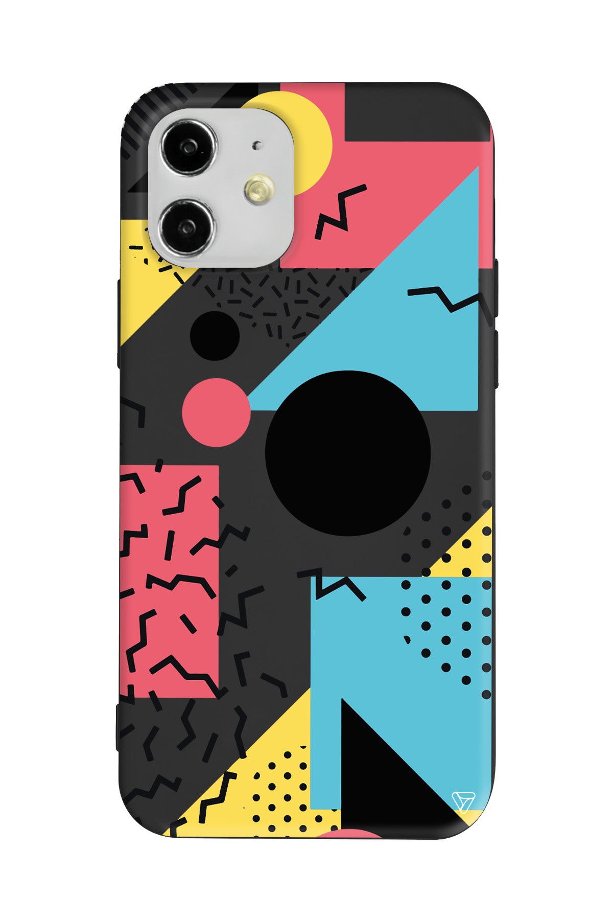 Renkli Desenler Lansman Model İçi Kadife Silikon Telefon Kılıfı