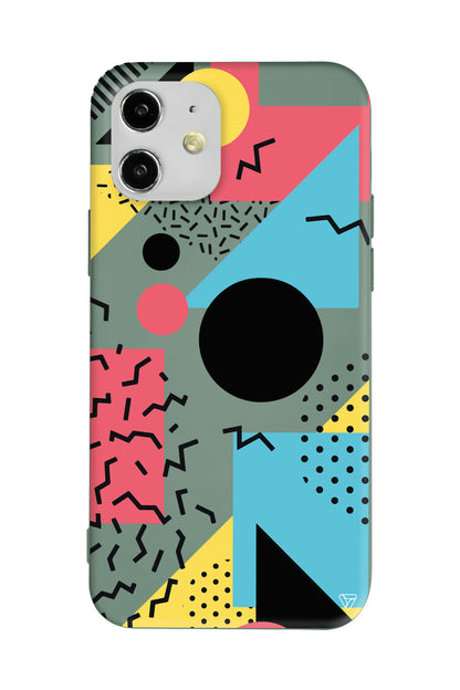 Renkli Desenler Lansman Model İçi Kadife Silikon Telefon Kılıfı