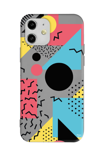 Renkli Desenler Lansman Model İçi Kadife Silikon Telefon Kılıfı