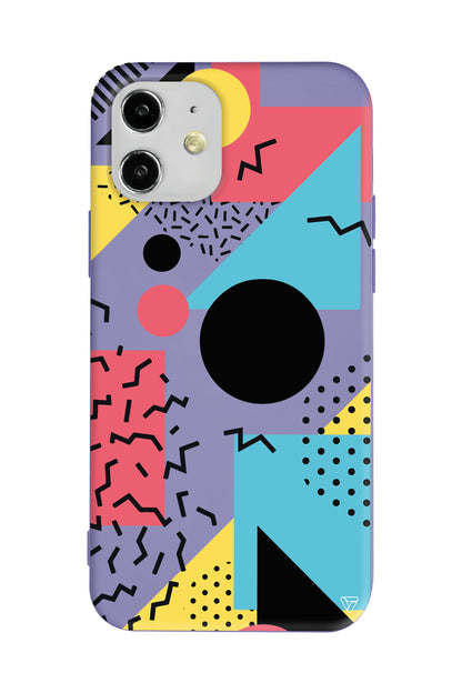 Renkli Desenler Lansman Model İçi Kadife Silikon Telefon Kılıfı