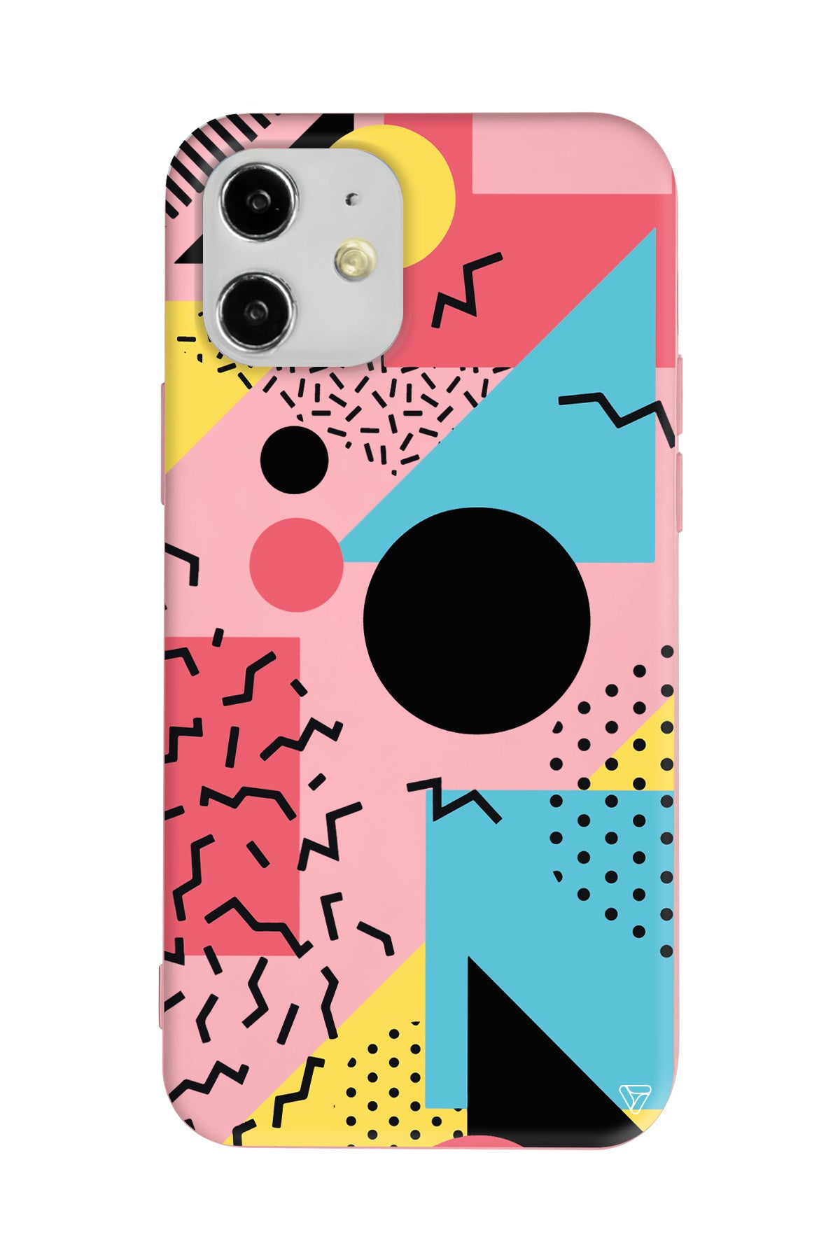 Renkli Desenler Lansman Model İçi Kadife Silikon Telefon Kılıfı