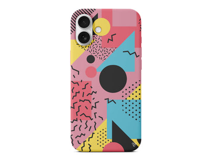 Renkli Desenler Lansman Model İçi Kadife Silikon Telefon Kılıfı