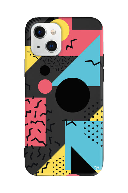 Renkli Desenler Lansman Model İçi Kadife Silikon Telefon Kılıfı