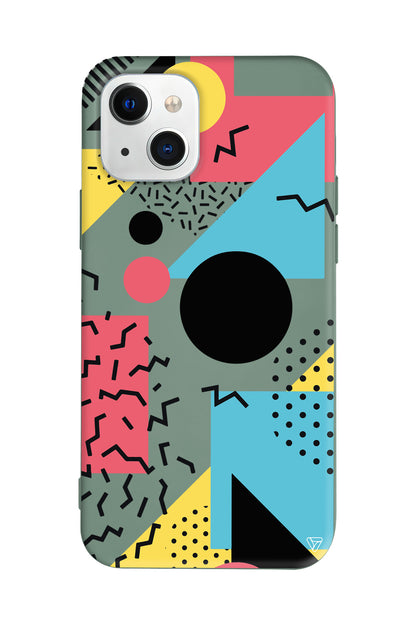 Renkli Desenler Lansman Model İçi Kadife Silikon Telefon Kılıfı