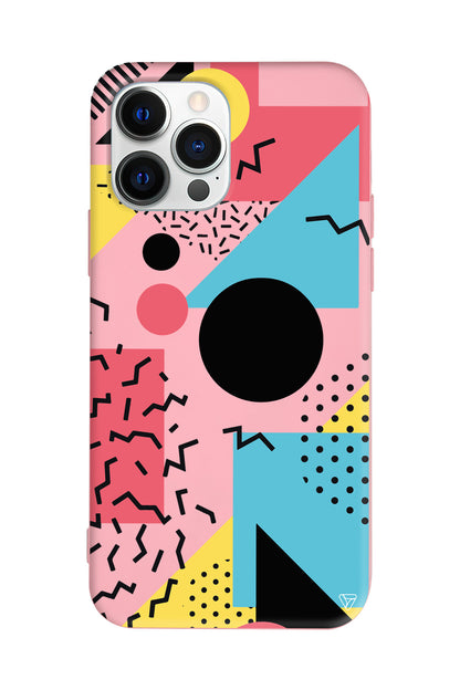 Renkli Desenler Lansman Model İçi Kadife Silikon Telefon Kılıfı