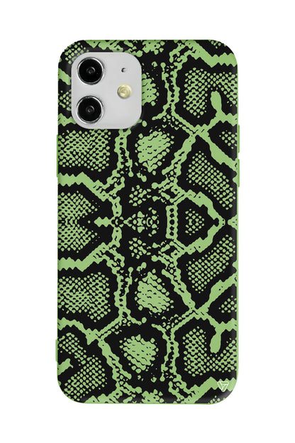 Yılan Deseni Lansman Model İçi Kadife Silikon Telefon Kılıfı