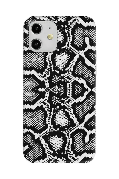 Yılan Deseni Lansman Model İçi Kadife Silikon Telefon Kılıfı
