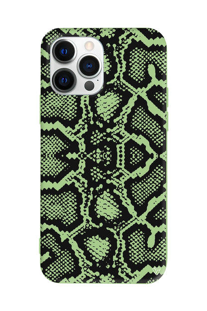 Yılan Deseni Lansman Model İçi Kadife Silikon Telefon Kılıfı