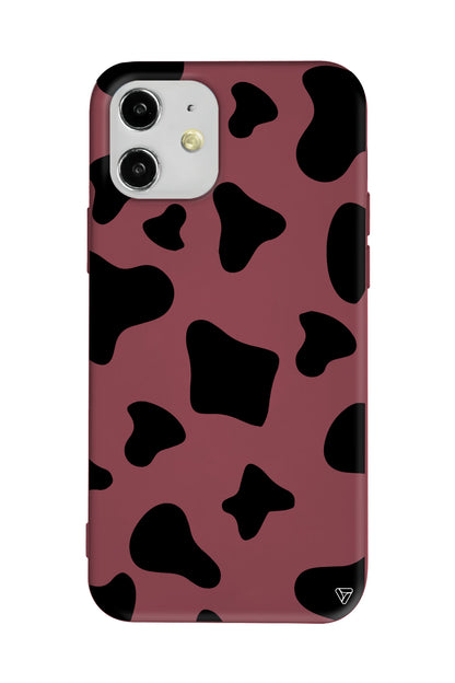 İnek Deseni 8 Lansman Model İçi Kadife Silikon Telefon Kılıfı