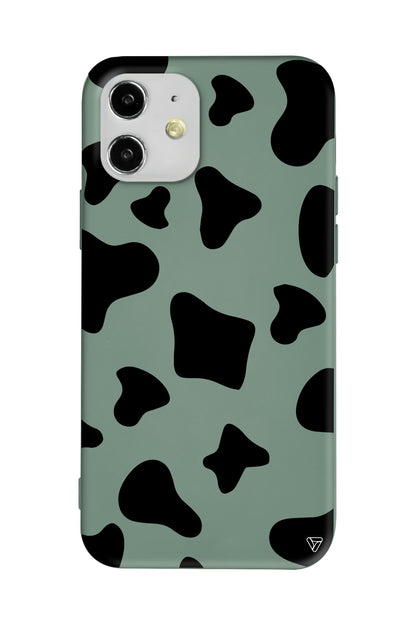 İnek Deseni 8 Lansman Model İçi Kadife Silikon Telefon Kılıfı