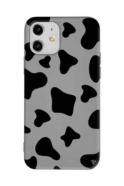 İnek Deseni 8 Lansman Model İçi Kadife Silikon Telefon Kılıfı