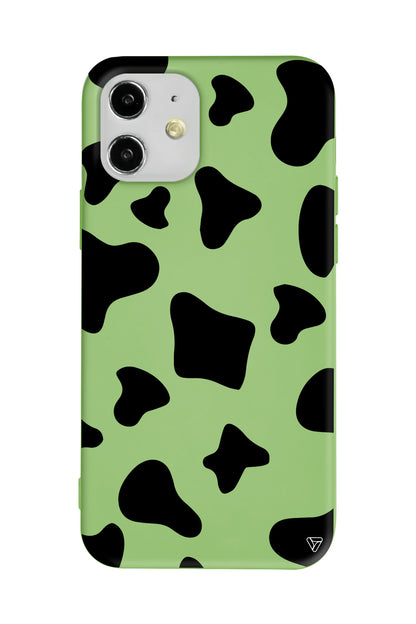 İnek Deseni 8 Lansman Model İçi Kadife Silikon Telefon Kılıfı