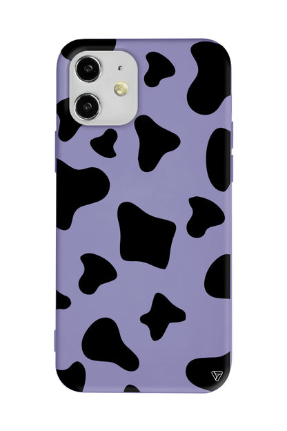 İnek Deseni 8 Lansman Model İçi Kadife Silikon Telefon Kılıfı
