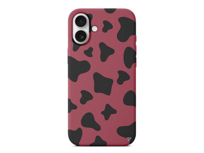 İnek Deseni 8 Lansman Model İçi Kadife Silikon Telefon Kılıfı