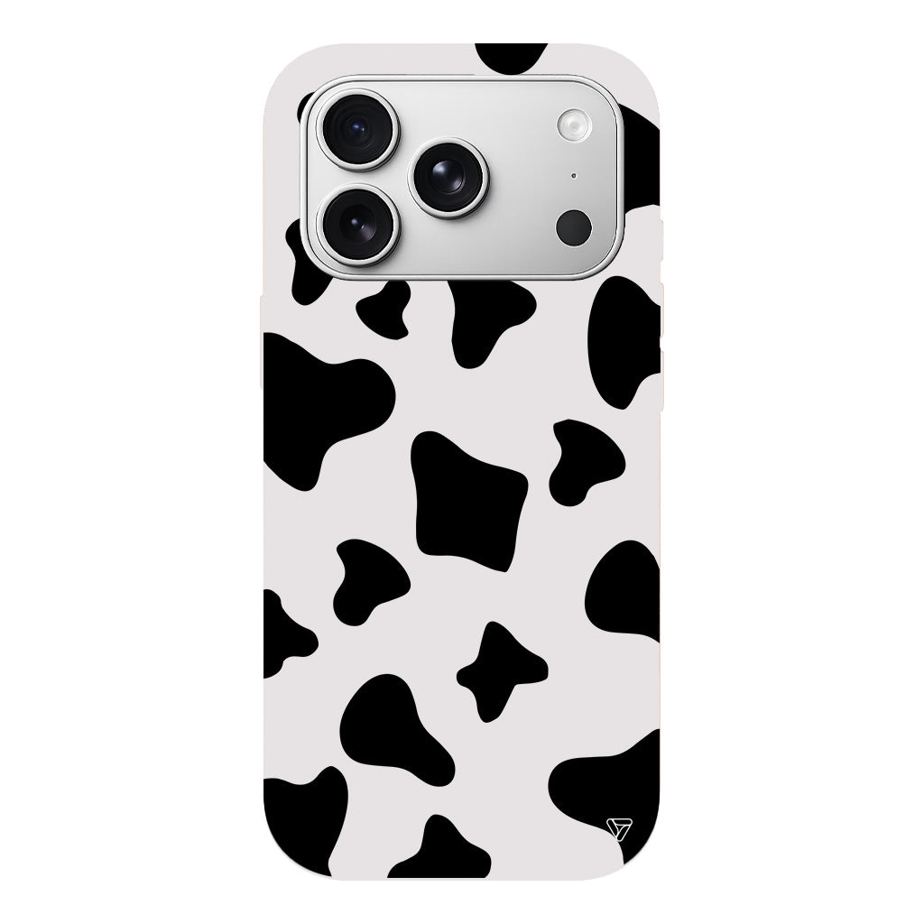 İnek Deseni 8 Lansman Model İçi Kadife Silikon Telefon Kılıfı