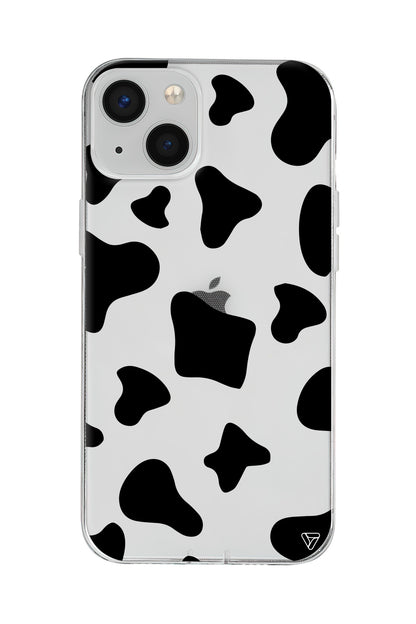 İnek Deseni 8 Lansman Model İçi Kadife Silikon Telefon Kılıfı