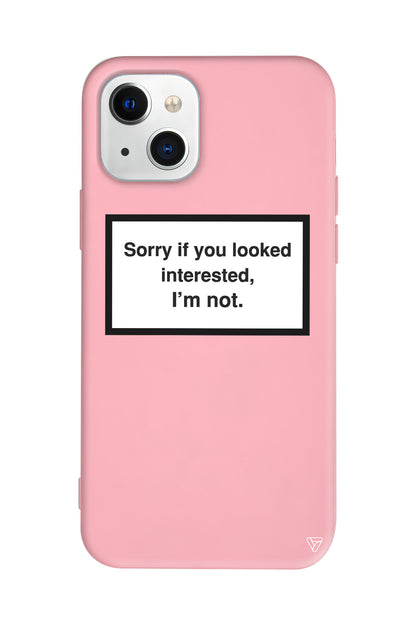 I'm not Lansman Model İçi Kadife Silikon Telefon Kılıfı