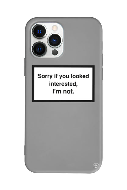 I'm not Lansman Model İçi Kadife Silikon Telefon Kılıfı