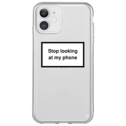 Stop Looking 2 Lansman Model İçi Kadife Silikon Telefon Kılıfı