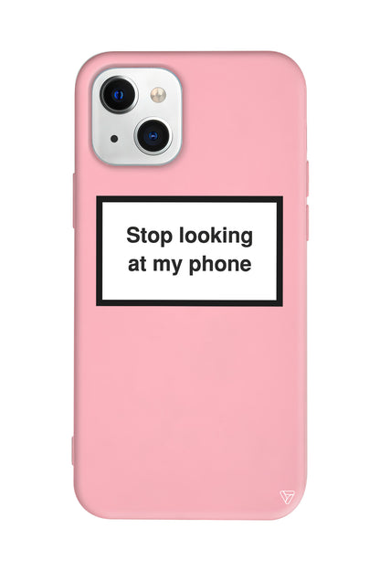 Stop Looking 2 Lansman Model İçi Kadife Silikon Telefon Kılıfı – Plus Serisine Özel