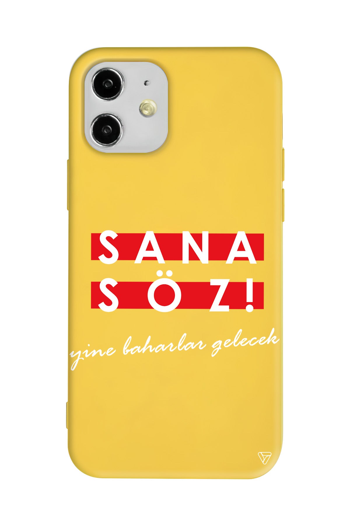 Sana Söz Yine Baharlar Gelecek Lansman Model İçi Kadife Silikon Telefon Kılıfı