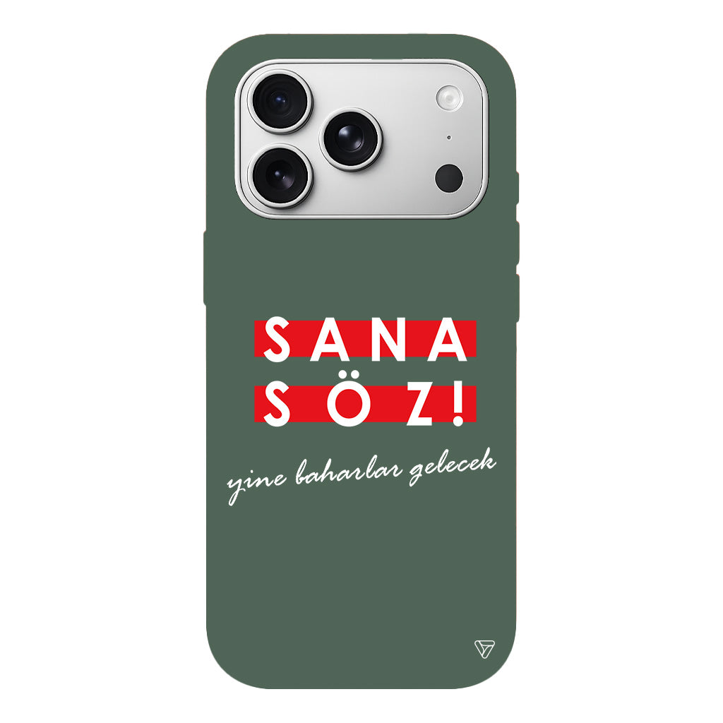 Sana Söz Yine Baharlar Gelecek Lansman Model İçi Kadife Silikon Telefon Kılıfı