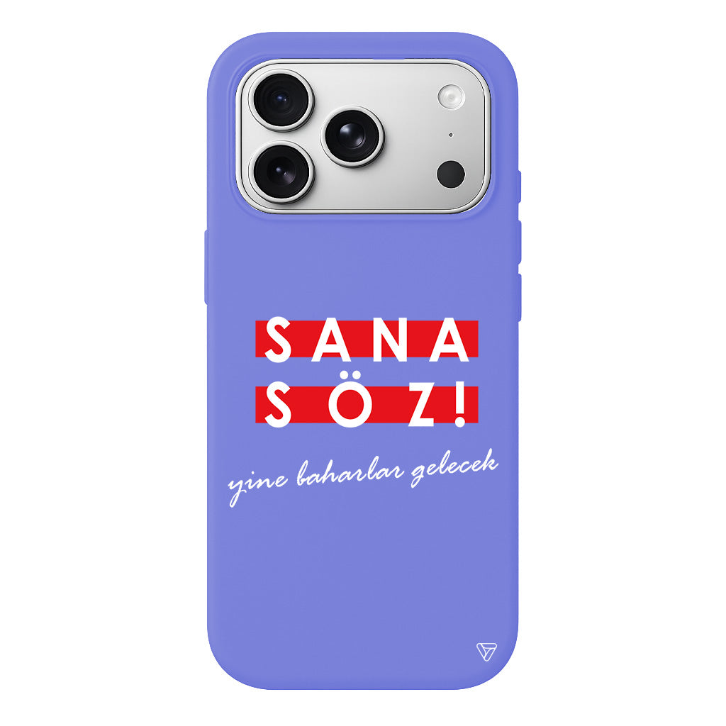 Sana Söz Yine Baharlar Gelecek Lansman Model İçi Kadife Silikon Telefon Kılıfı