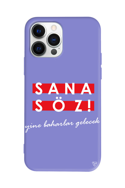 Sana Söz Yine Baharlar Gelecek Lansman Model İçi Kadife Silikon Telefon Kılıfı