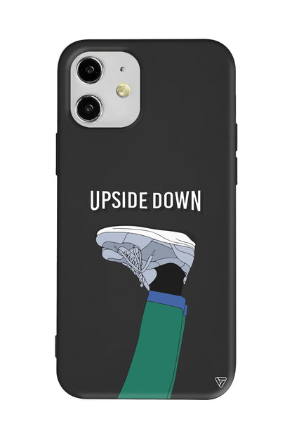 Upside Down Lansman Model İçi Kadife Silikon Telefon Kılıfı