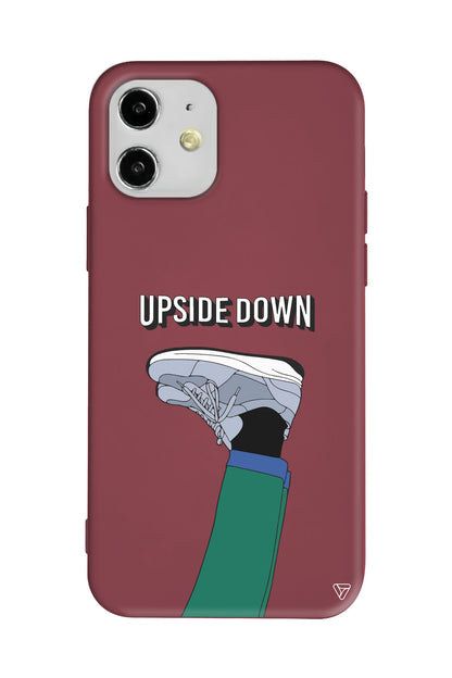 Upside Down Lansman Model İçi Kadife Silikon Telefon Kılıfı