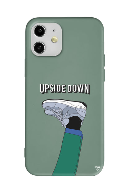 Upside Down Lansman Model İçi Kadife Silikon Telefon Kılıfı