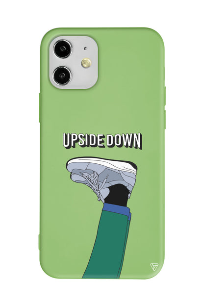 Upside Down Lansman Model İçi Kadife Silikon Telefon Kılıfı