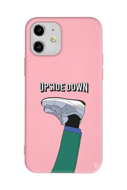 Upside Down Lansman Model İçi Kadife Silikon Telefon Kılıfı