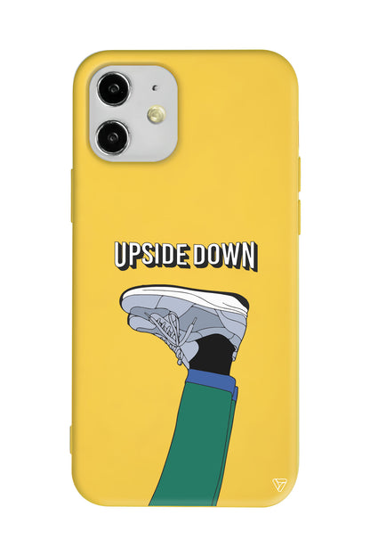 Upside Down Lansman Model İçi Kadife Silikon Telefon Kılıfı