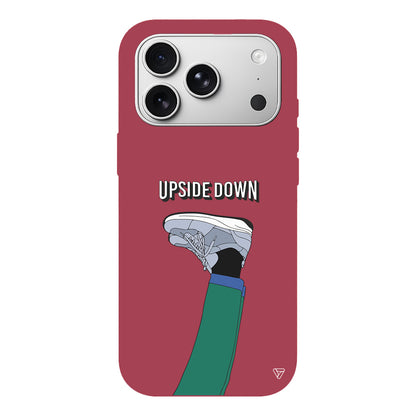 Upside Down Lansman Model İçi Kadife Silikon Telefon Kılıfı