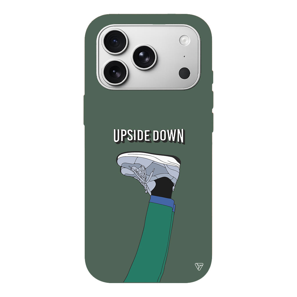 Upside Down Lansman Model İçi Kadife Silikon Telefon Kılıfı