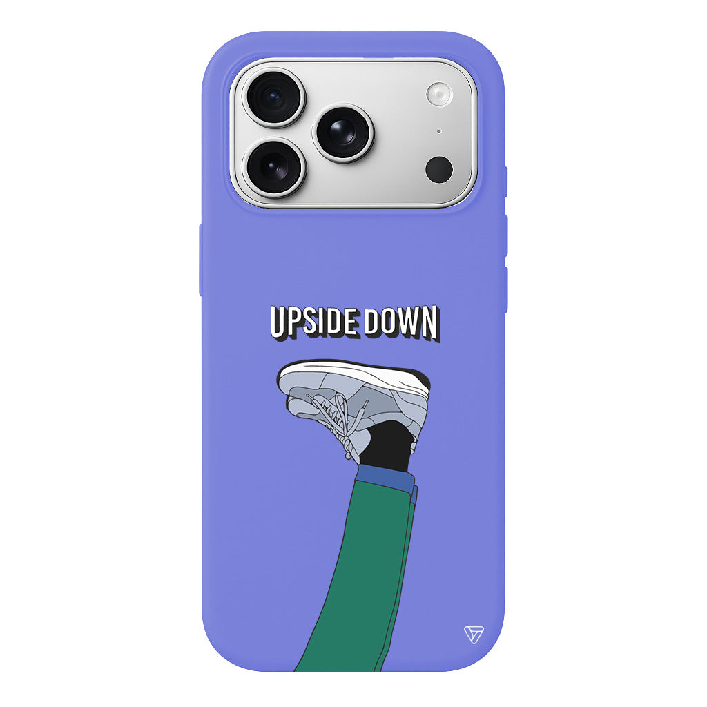 Upside Down Lansman Model İçi Kadife Silikon Telefon Kılıfı