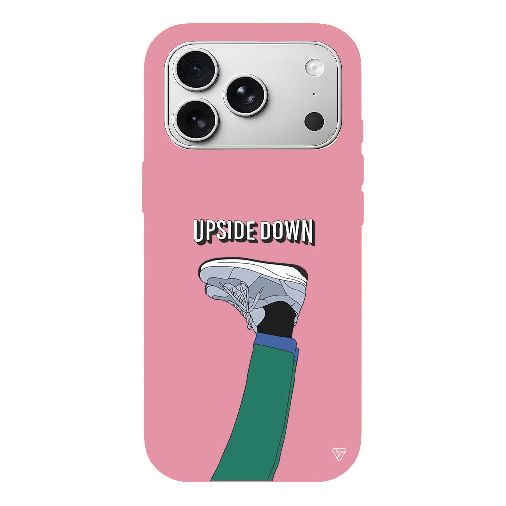 Upside Down Lansman Model İçi Kadife Silikon Telefon Kılıfı