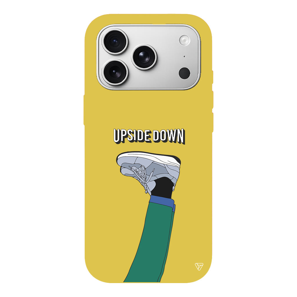 Upside Down Lansman Model İçi Kadife Silikon Telefon Kılıfı