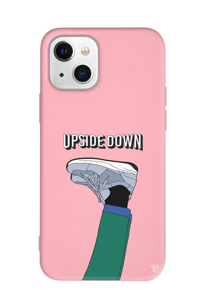 Upside Down Lansman Model İçi Kadife Silikon Telefon Kılıfı