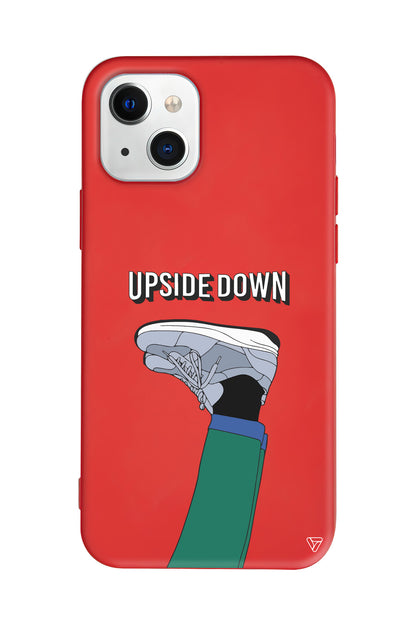 Upside Down Lansman Model İçi Kadife Silikon Telefon Kılıfı – Plus Serisine Özel