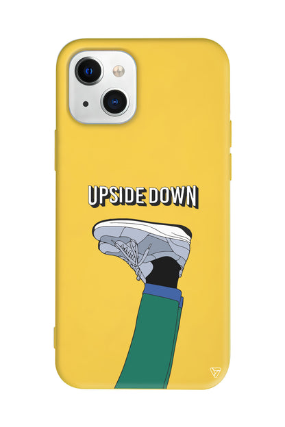 Upside Down Lansman Model İçi Kadife Silikon Telefon Kılıfı